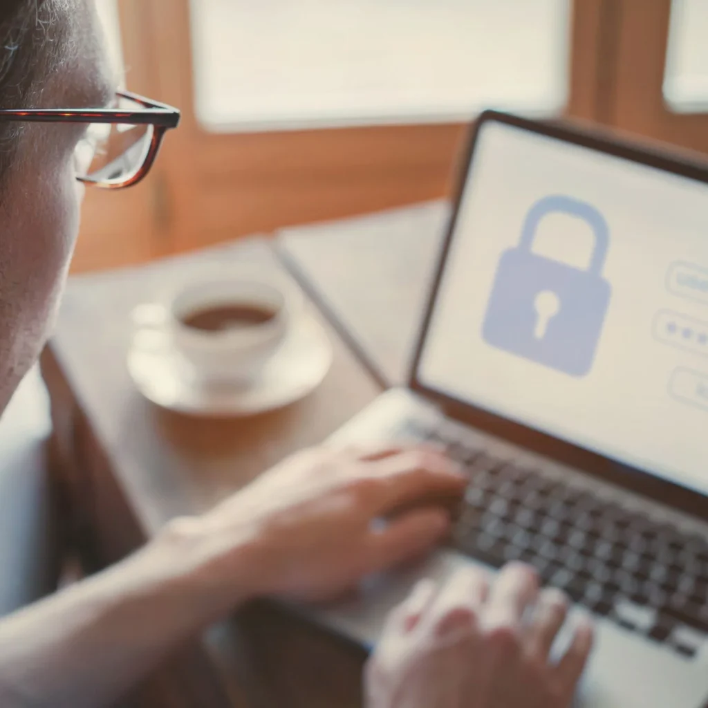 Está imagem mostra um homem aplicando a LGPD em seu site LGPD E GDPR